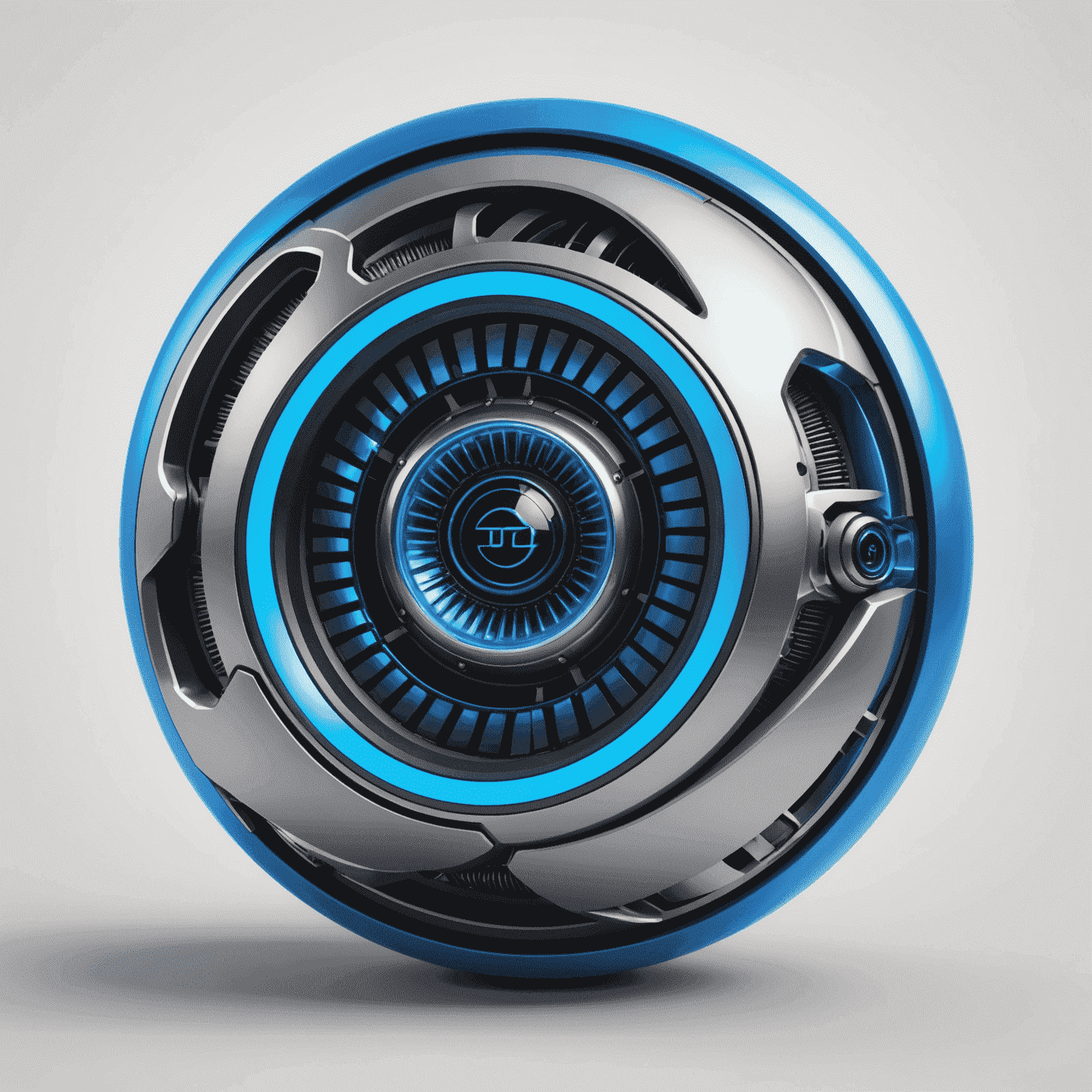 TurboSphere logo - een gestileerde turbo met een bol eromheen in elektrisch blauw