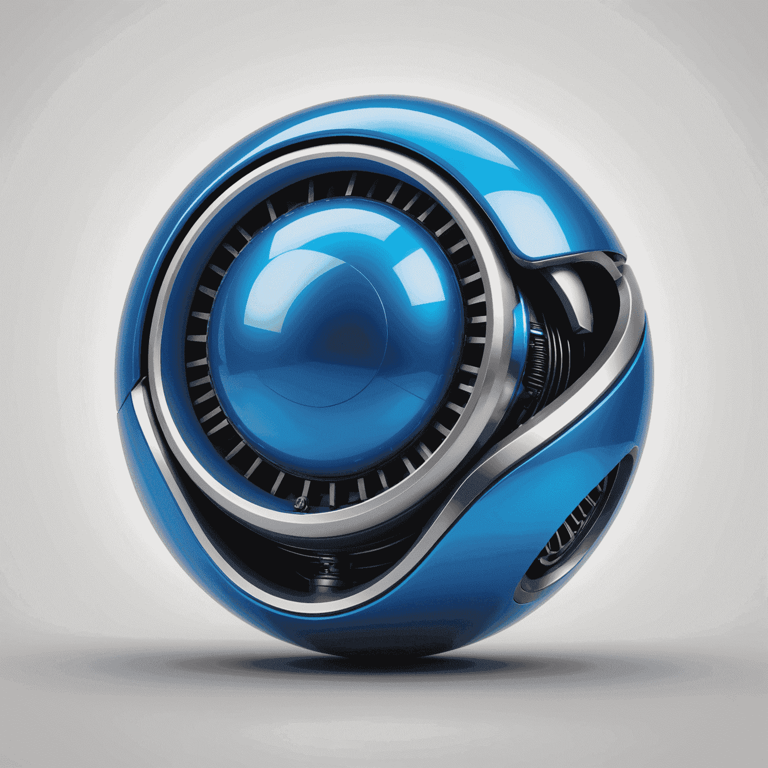 TurboSphere logo - een gestileerde turbo met een bol eromheen in elektrisch blauw